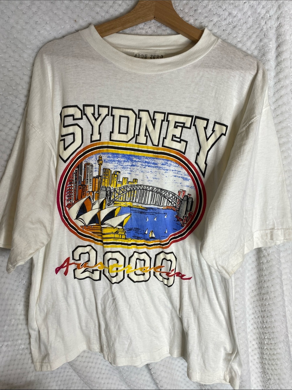 Code Zero Vintage Y2K Cotton Sydney Australia Souvenir Tee T shirt